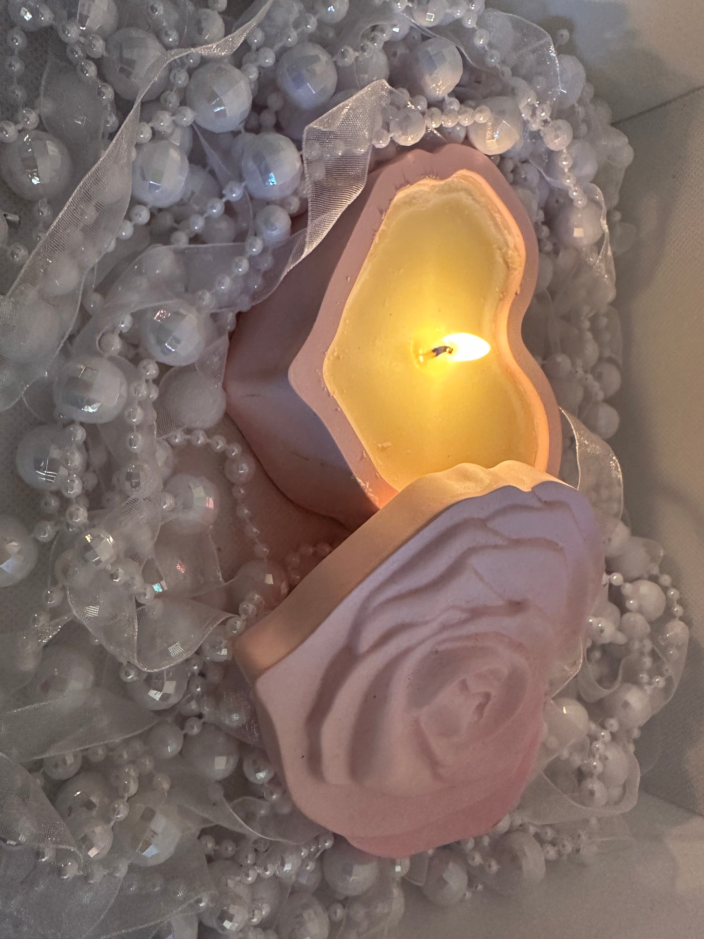 Heart candle organic