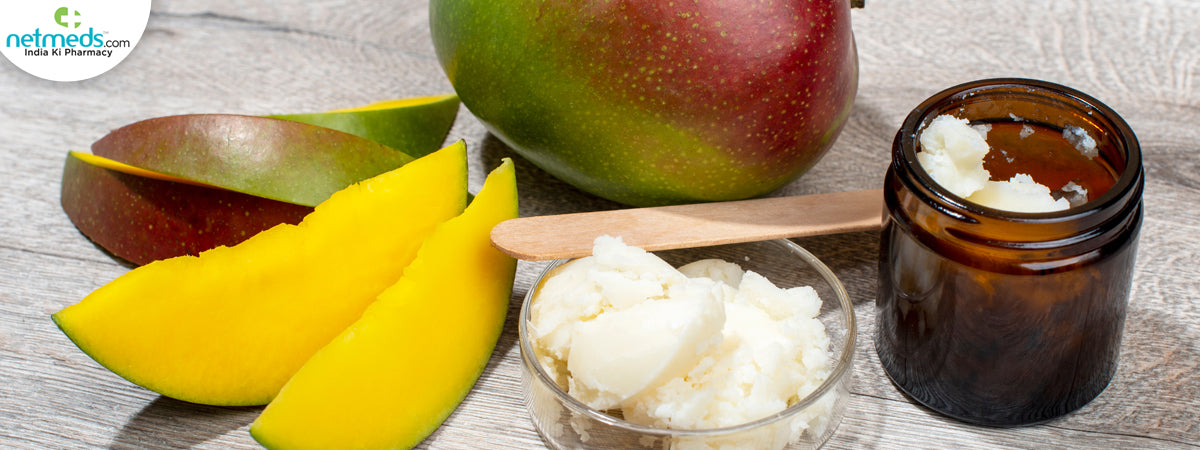 Mango Butter| For Sensitive skin | With Organic Ingredients Light UV Protection | Moisturizer & Cold Press Made | Hand Made Soothing | All Natural & Cruelty-Fre Glass Amber Jar