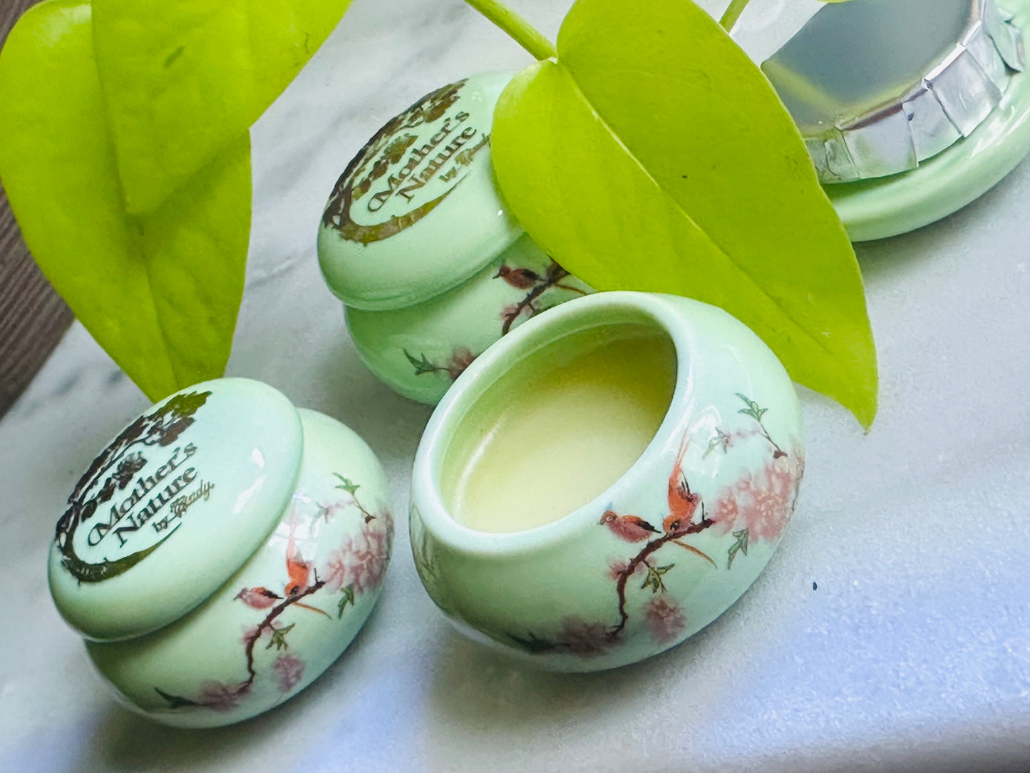 Our Most Luxurious Lip Balm in a Porcelain Jar | The most Moisturizing Lip Balm| Moisturizer | With Essential Oils | Free of Dyes,Fragrance - Hand Made Natural & Cruelty-Free soothing