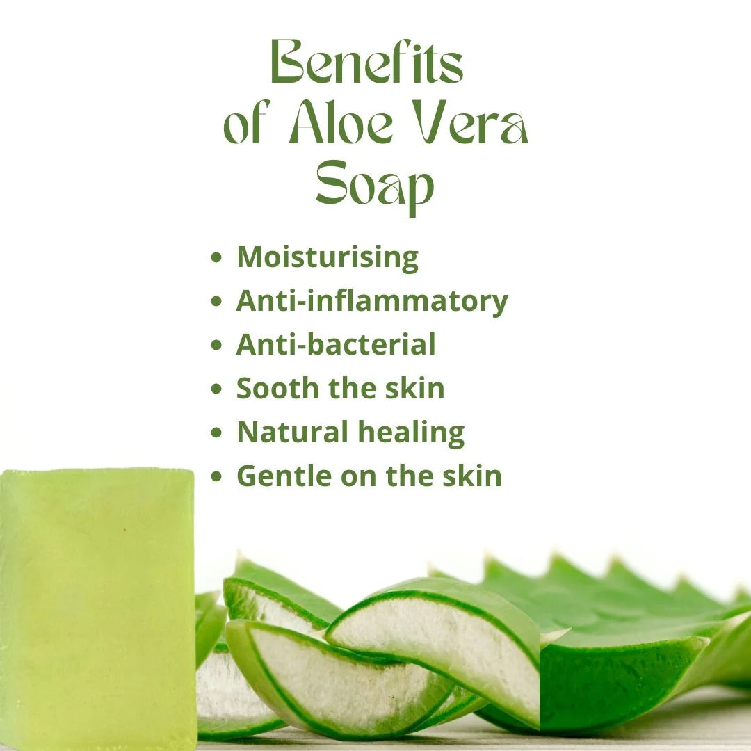 Moisturizing Aloe Vera Soap with Patchouli Essential Oil Bee for Dry Skin | Exfoliating | Antibacterial | Scar Fading | Soothing | Natural & Cruelty-Free