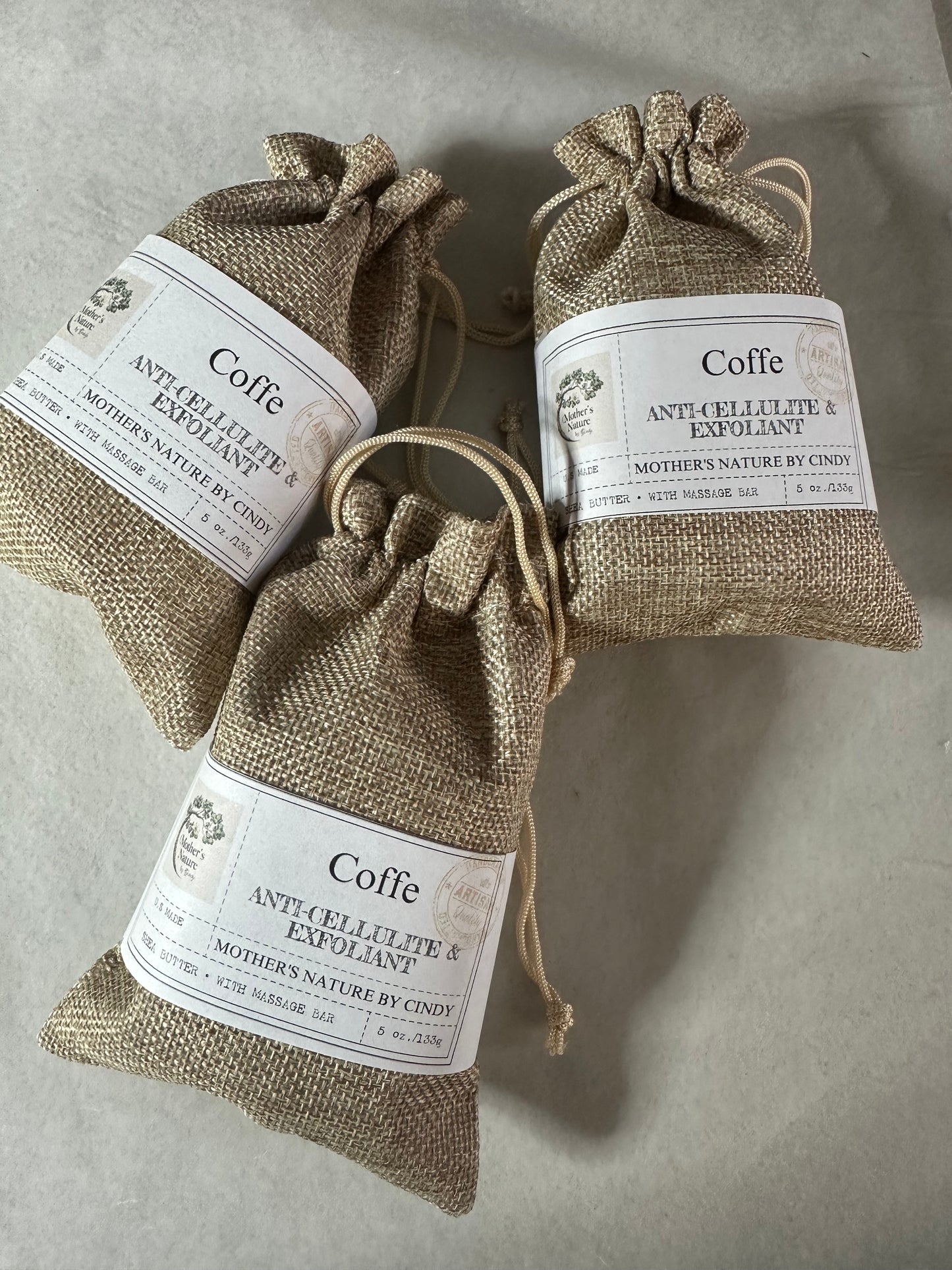 Coffe & Sweet Orange Essential Oil Soap with Massage Bar | For Preventing Cellulitis & Treating it | Anti aging & Antioxidant | Moisturizer | Exfoliation Soap | Reducing Pores - Hand made Natural & Cruelty-Free