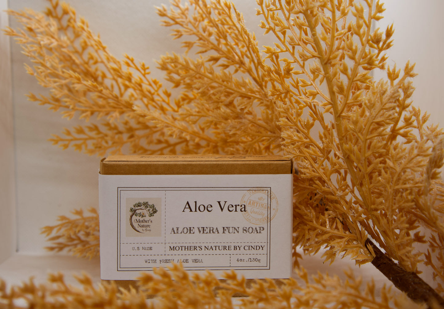 Moisturizing Aloe Vera Soap with Patchouli Essential Oil Bee for Dry Skin | Exfoliating | Antibacterial | Scar Fading | Soothing | Natural & Cruelty-Free