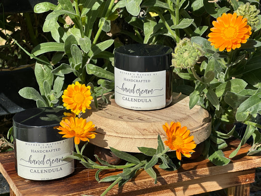 Calendula Hand Cream| For Preventing dry skin & Treating it | Anti aging & Antioxidant | Moisturizer | with essential oils Anti-Aging | Hand made Natural  & Cruelty-Free Paraben Free Helps with Eczema ( Amber Glass Jar )