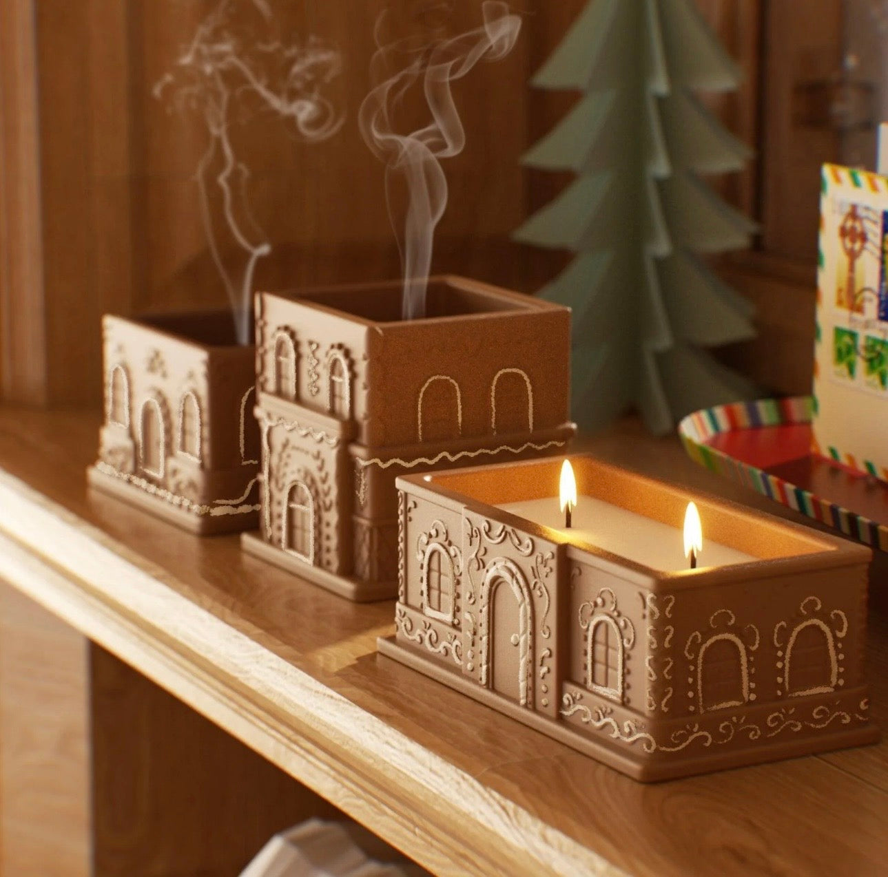 Gingerbread candle
