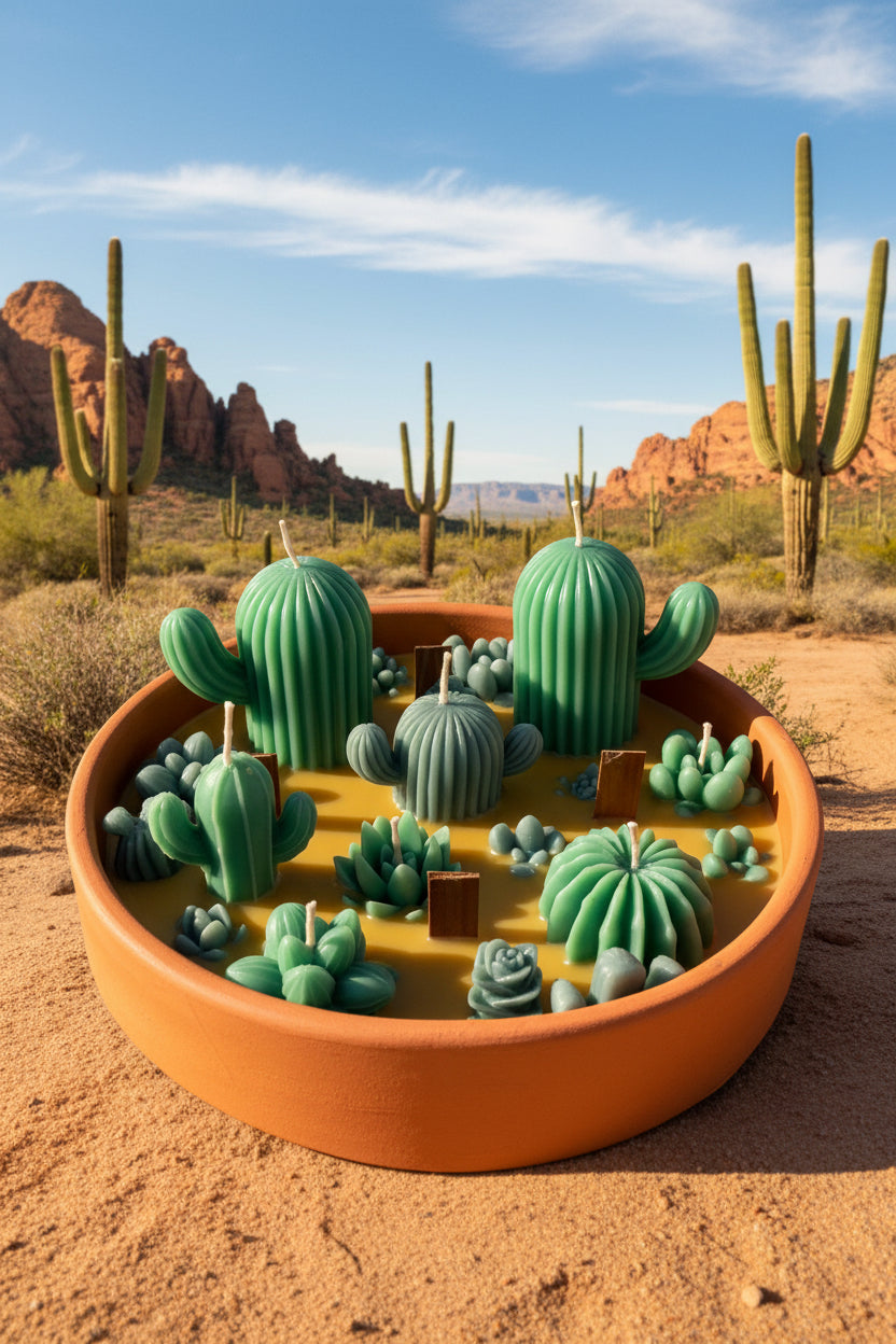 Cactus Candle hand made
