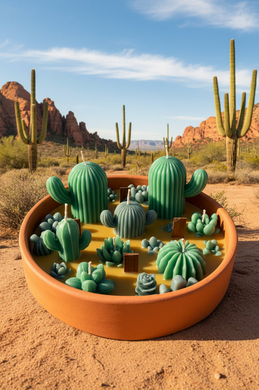 Cactus Candle hand made