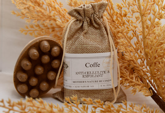 Coffe & Sweet Orange Essential Oil Soap with Massage Bar | For Preventing Cellulitis & Treating it | Anti aging & Antioxidant |  Moisturizer | Exfoliation Soap | Reducing Pores - Hand made Natural & Cruelty-Free