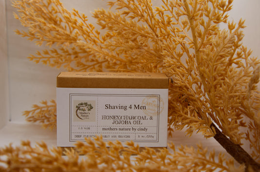 Men’s Shaving Honey & Activated Charcoal  Soap | Exfoliating | Antibacterial | Moisturizer | Soothing | Natural & Cruelty-Free Deep Cleaning